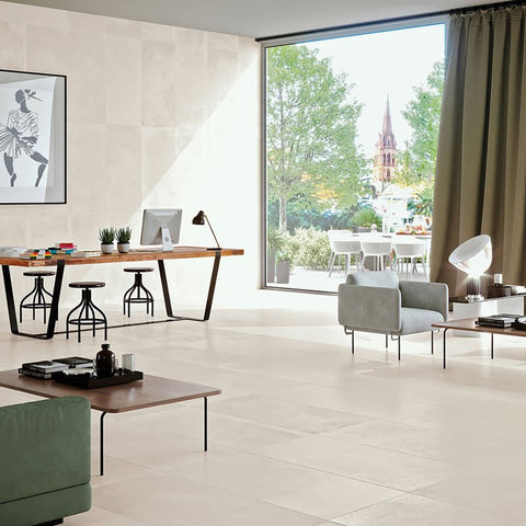 Natural Resin Effect Porcelain Stoneware 60x120 Cream Resin - Herberia