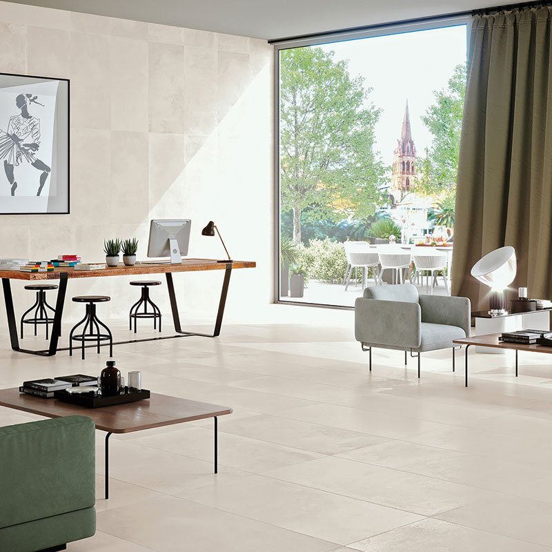 Natural Resin Effect Porcelain Stoneware 60x120 Cream Resin - Herberia