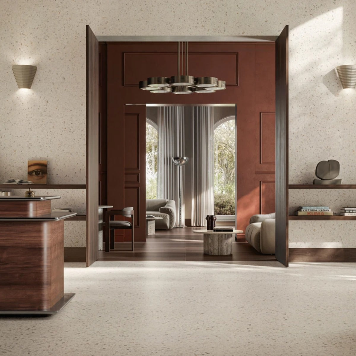 Gres Porcellanato Rettificato Antislip Surface 2.0 Effetto Graniglia 90X90 - Glow Ivory