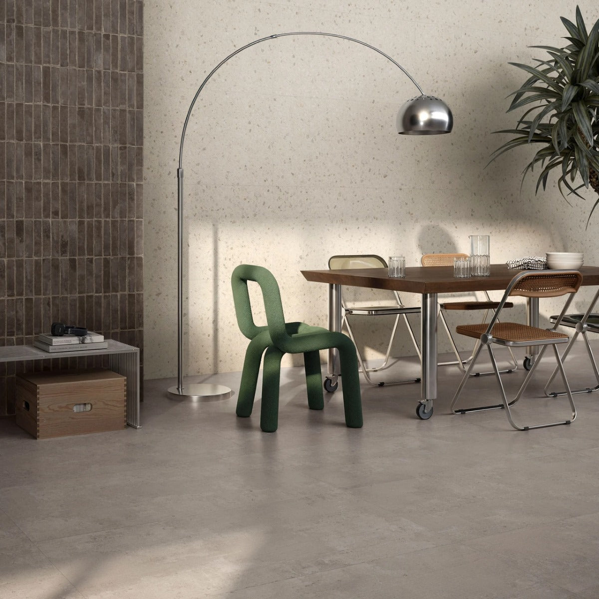 Gres Porcellanato Rettificato Naturale Effetto Graniglia 60X120 - Glow Concrete