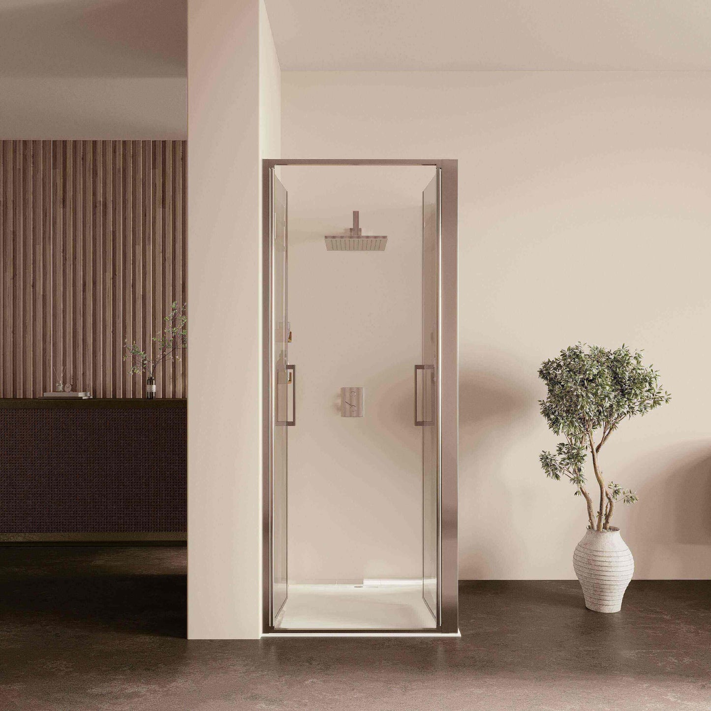 Porta Doccia 70 cm Saloon Vetro Trasparente e Profilo Cromo - Rest