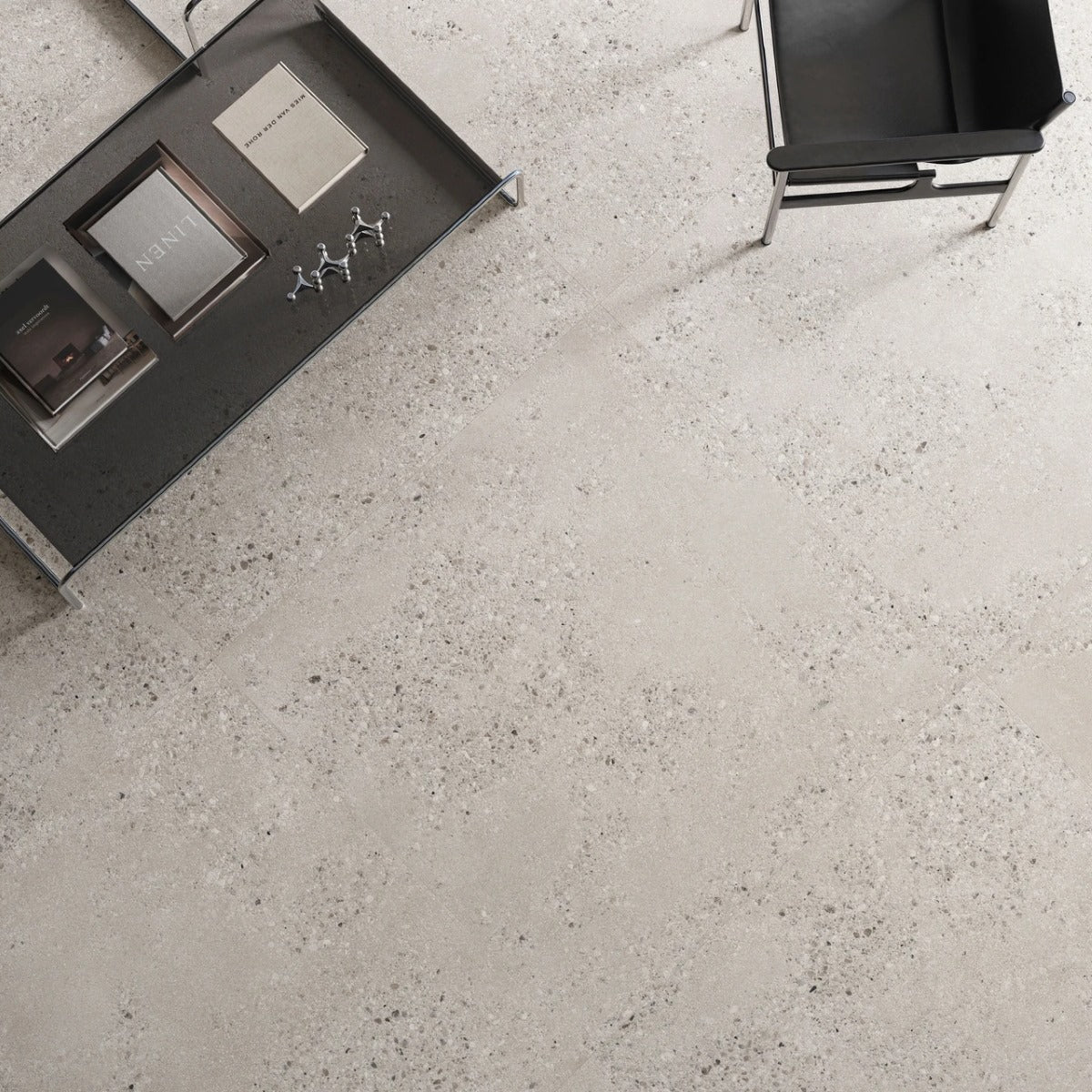 Gres Porcellanato Rettificato Antislip Surface Large Effetto Cemento 90X90 - Gravel Pearl