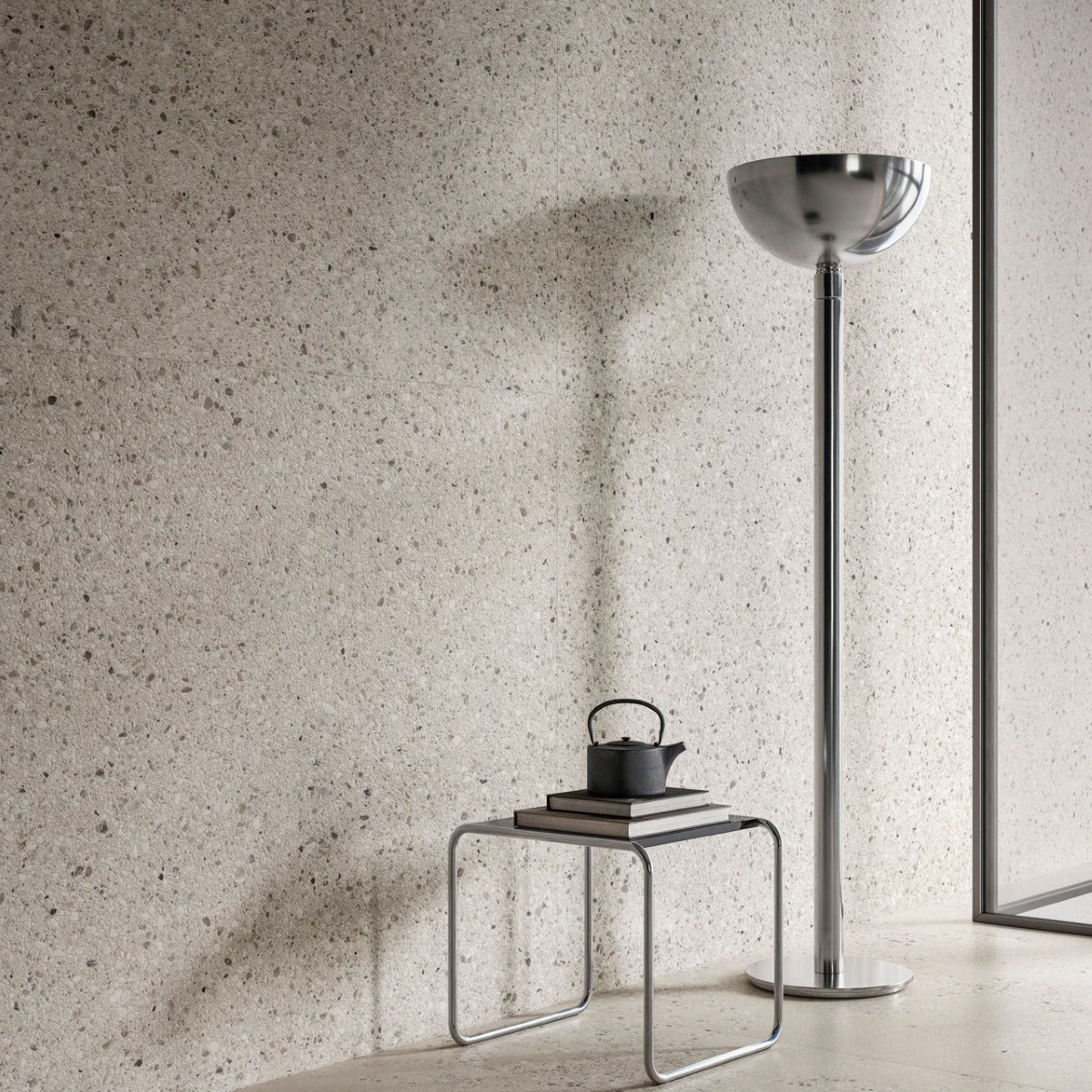 Gres Porcellanato Rettificato Antislip Surface Large Effetto Cemento 90X90 - Gravel Pearl