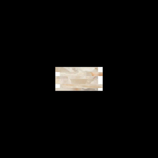 Rectified Satin Stone Effect Porcelain Stoneware Strip 30x60 9mm Golden Onyx Onyx&amp;More - Florim
