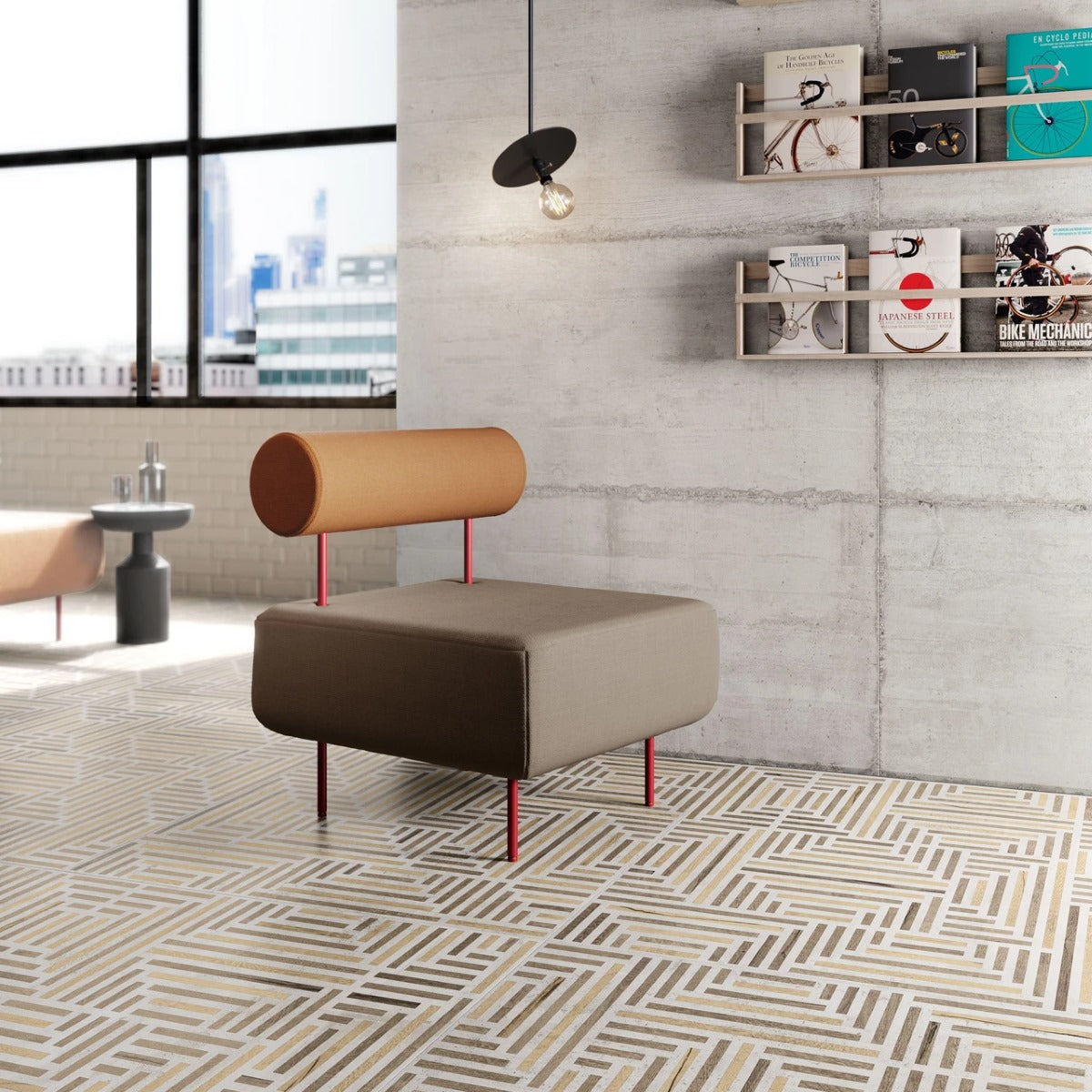 Gres Porcellanato Rettificato Naturale Decoro  Effetto Cemento 90X90 - Form Maze