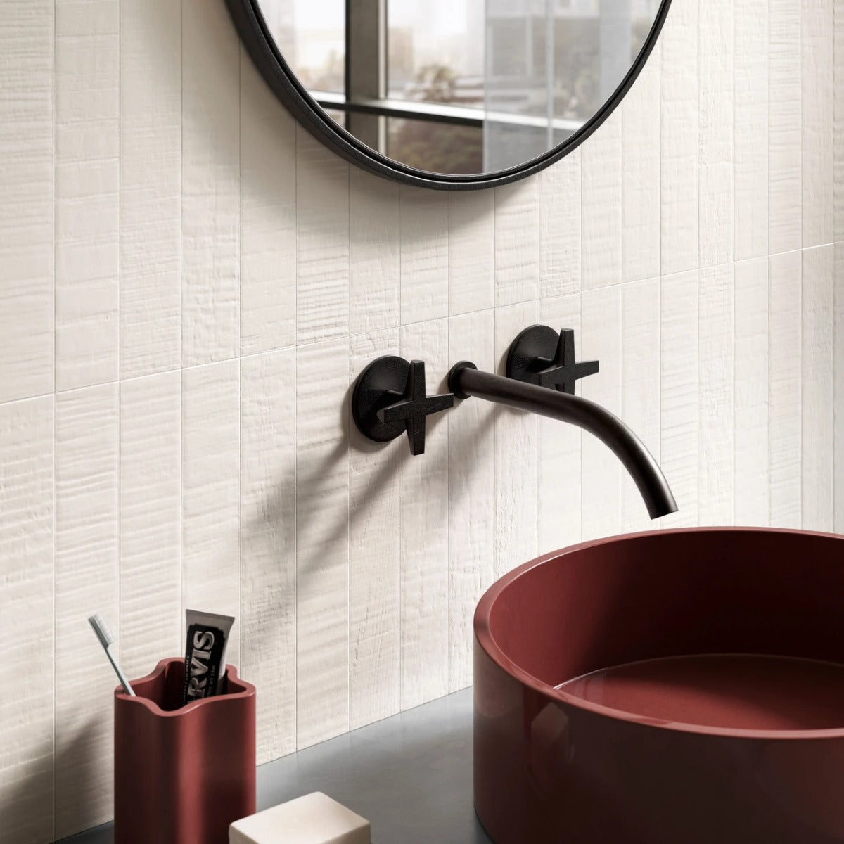 Gres Porcellanato Rettificato Naturale Effetto Legno 5X30 - Iki wood Milk