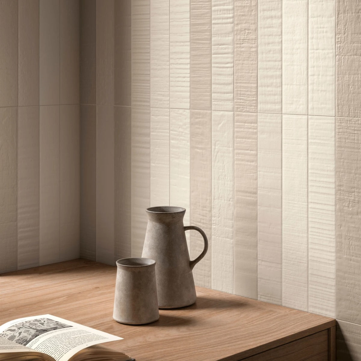 Gres Porcellanato Rettificato Naturale Effetto Legno 5X30 - Iki wood Milk