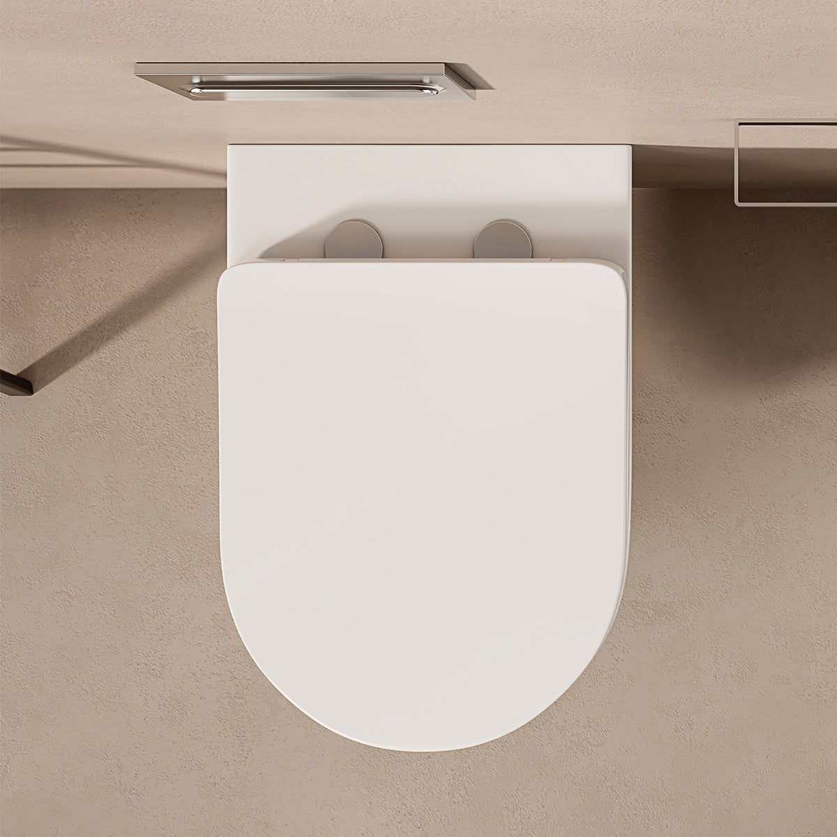 Vaso Sospeso Giada 53 Scarico Tornado Bianco Lucido e Coprivaso Soft Close - Meda