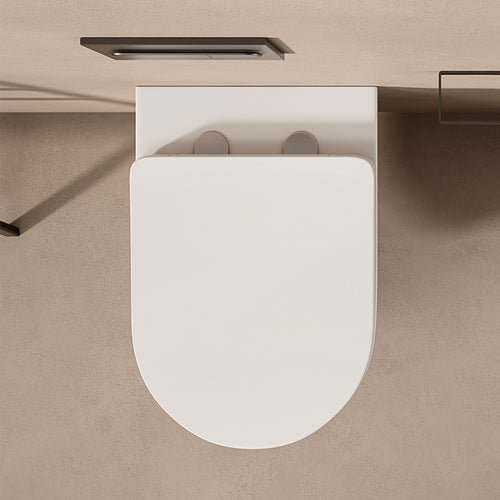 Coprivaso Soft Close Giada 49 Bianco - MedaHome top view image of a white toilet.