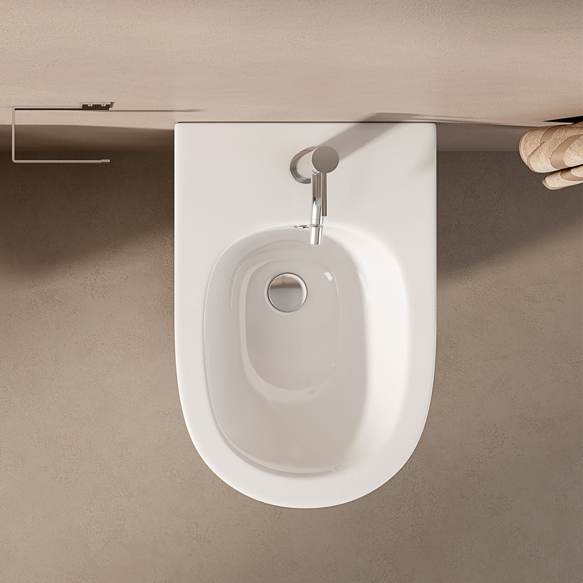 Bidet Sospeso Giada 49 Bianco Lucido - Meda