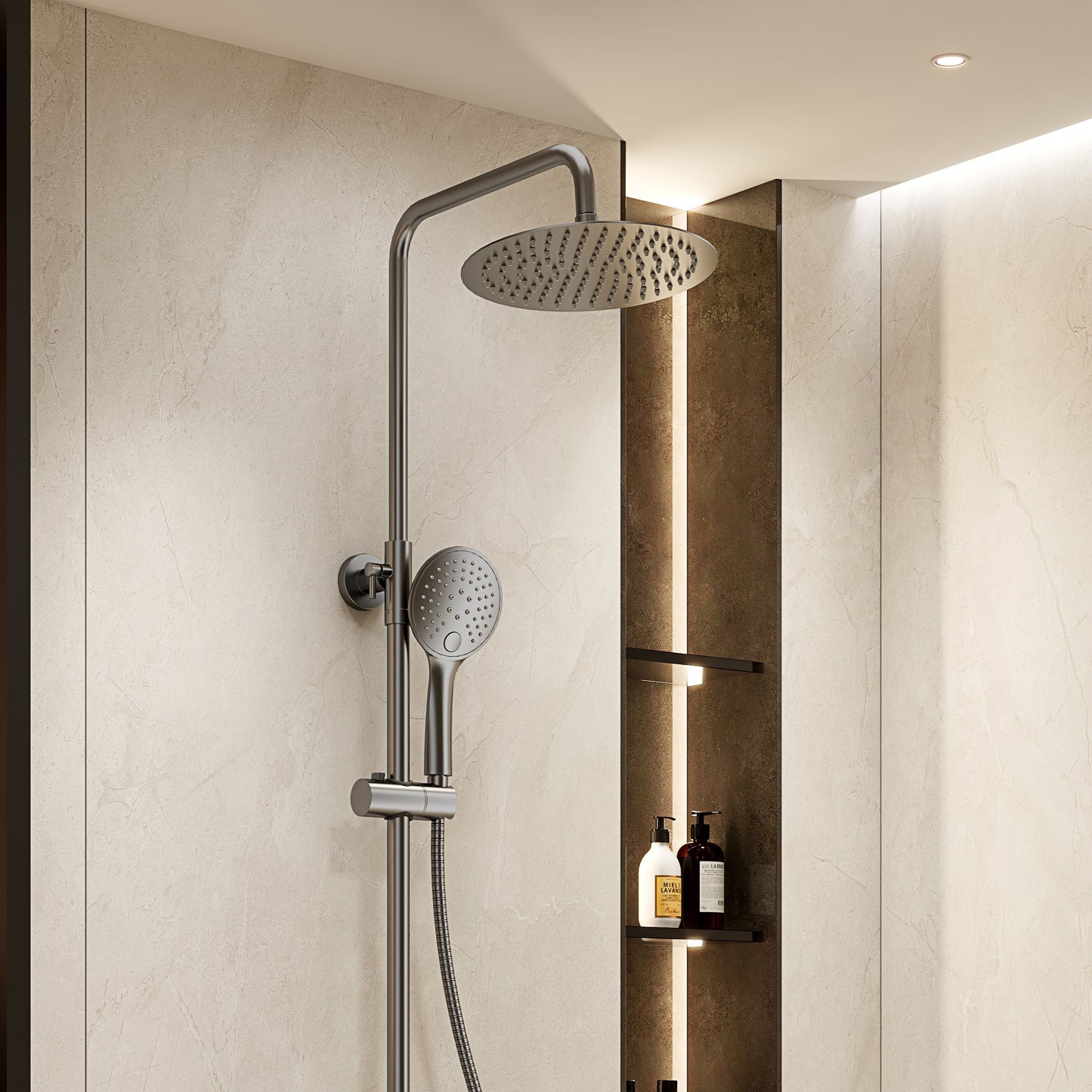 Colonna Doccia Meccanica con Doccino Canna di Fucile - Mirta