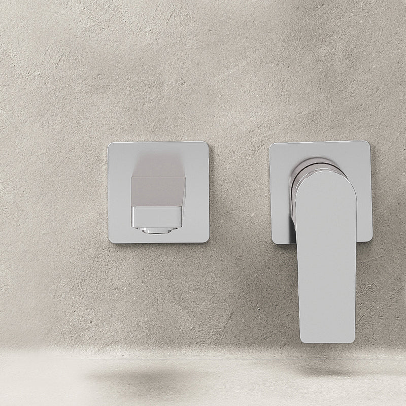 Miscelatore Lavabo a Parete con Piletta Click Clack Cromo Lucido - Sun