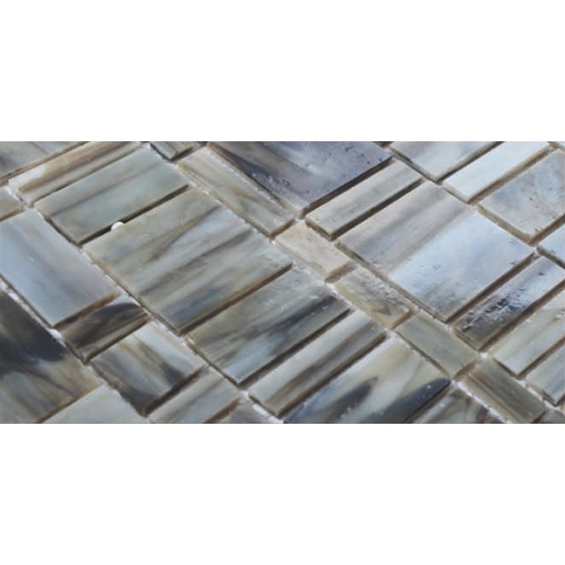 Mosaico in Pasta di Vetro 26.4x31 Multicolor City Lucido - MedaHome