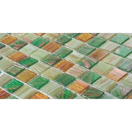 Mosaico in Pasta di Vetro 32.7x32.7 Multicolor Miscela Fantastica Lucido - Spazio