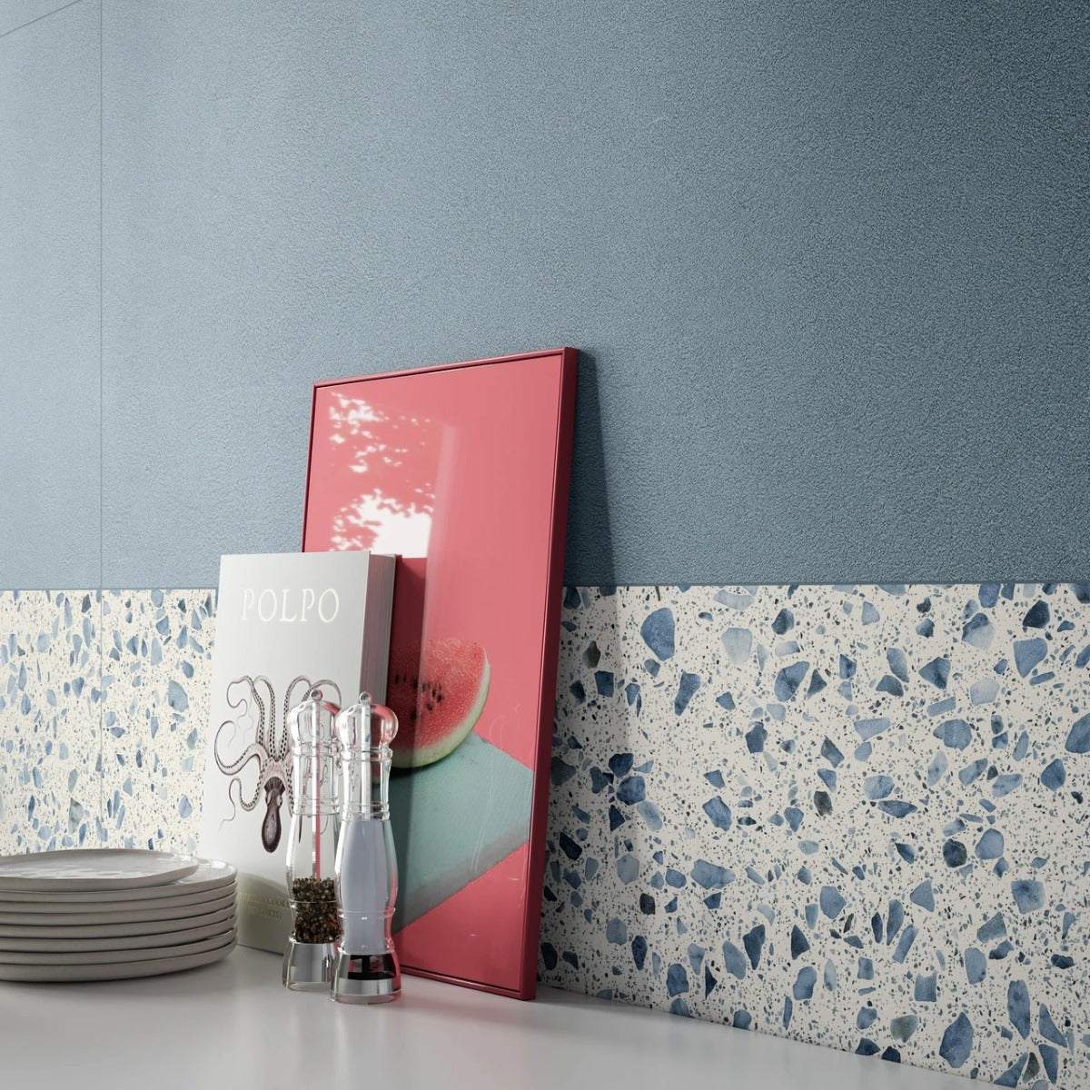 Gres Porcellanato Rettificato Naturale Silk Effetto Graniglia 6,5X30 - Iro Next Navy