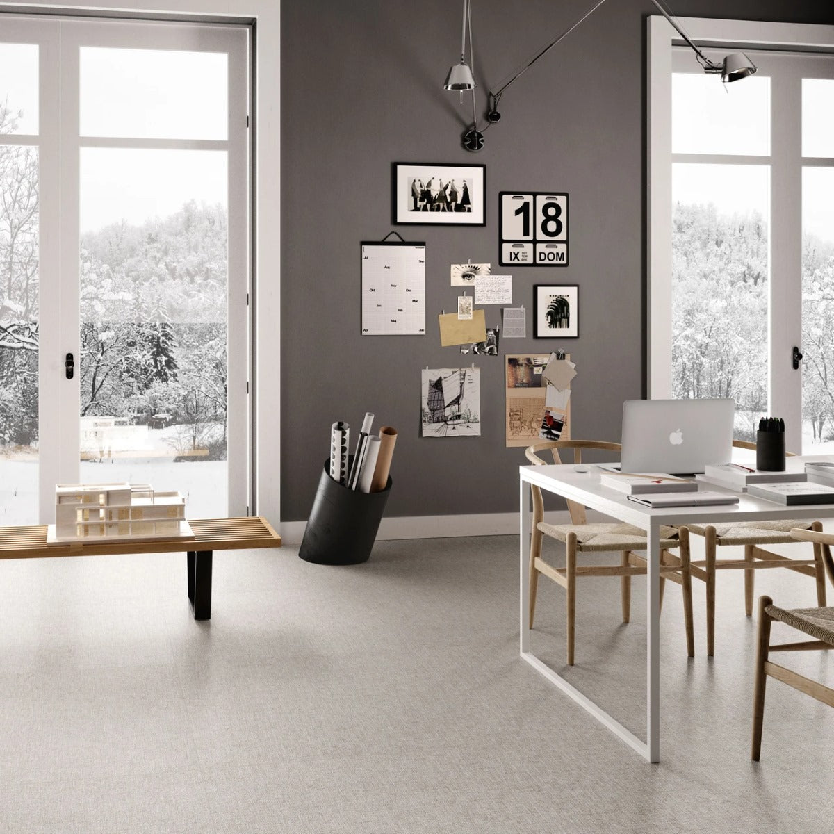Gres Porcellanato Rettificato Naturale Effetto Tessuto 20X20 - Fineart Pearl