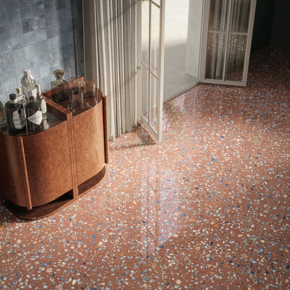 Gres Porcellanato Rettificato Kry Effetto Graniglia 120X120 - Glow Plus Sunset