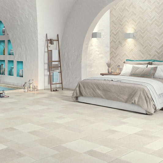 Gres Porcellanato Effetto Pietra 20x20 Avorio Pietra di Ostuni - Cerdomus