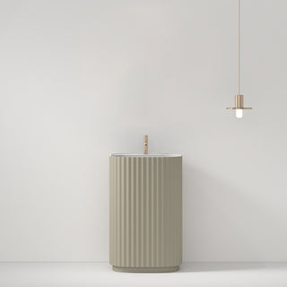 Lavabo Freestanding Reid 50 cm Tortora Senza Specchio - Meda