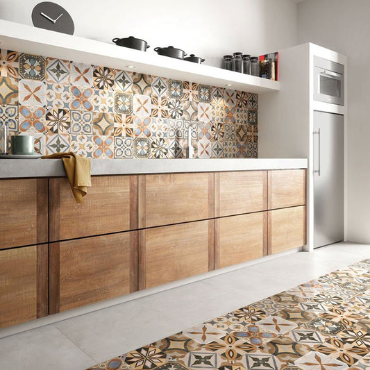 Rivestimento in Ceramica Effetto Decoro 20x20 Color Mix Patchwork - Ceramica Sant'Agostino