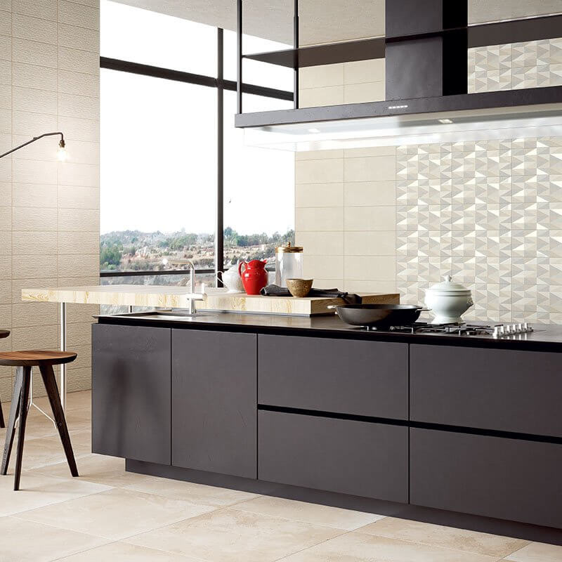 Natural Unrectified Stone Effect Ceramic Coating 20x50 7mm Dust Traccia Beige - Herberia