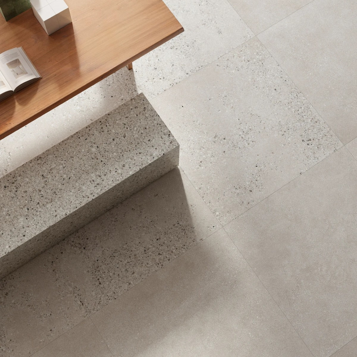 Gres Porcellanato Rettificato Plissè Small Effetto Cemento 60X120 - Gravel Pearl