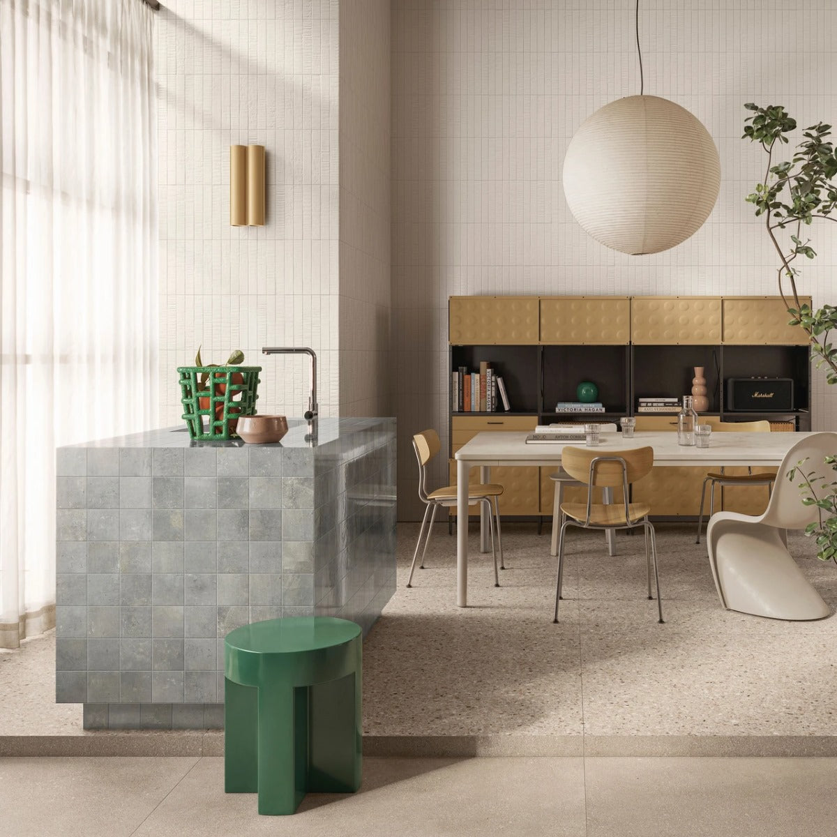 Gres Porcellanato Rettificato Antislip Surface Small Effetto Cemento 90X90 - Gravel Sand