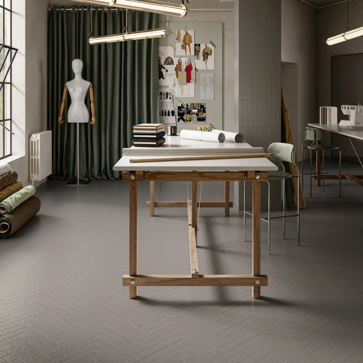 Gres Porcellanato Rettificato Naturale Effetto Legno 5X30 - Iki wood Smoke