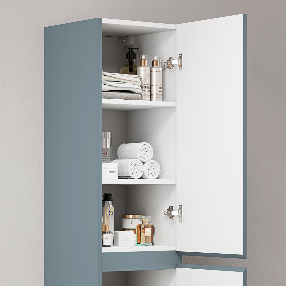Colonna Sospesa Cannettata H.160 cm Blu Avio - Fiji Paint Canneté
