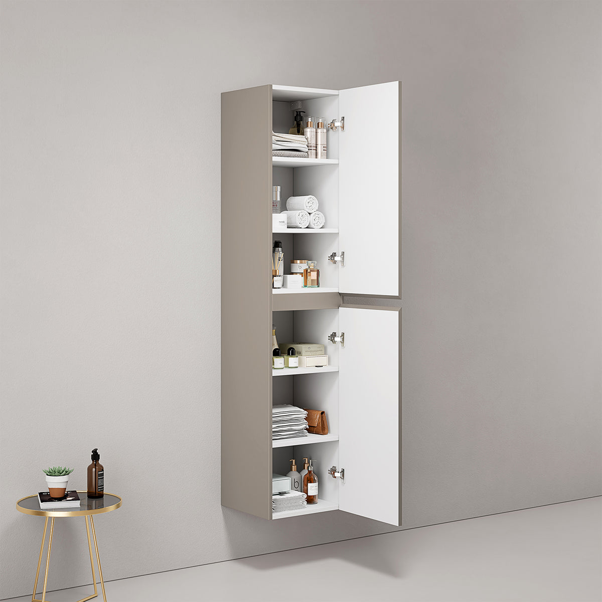 Colonna Sospesa Cannettata H.160 cm Grigio Cenere - Fiji Paint Canneté