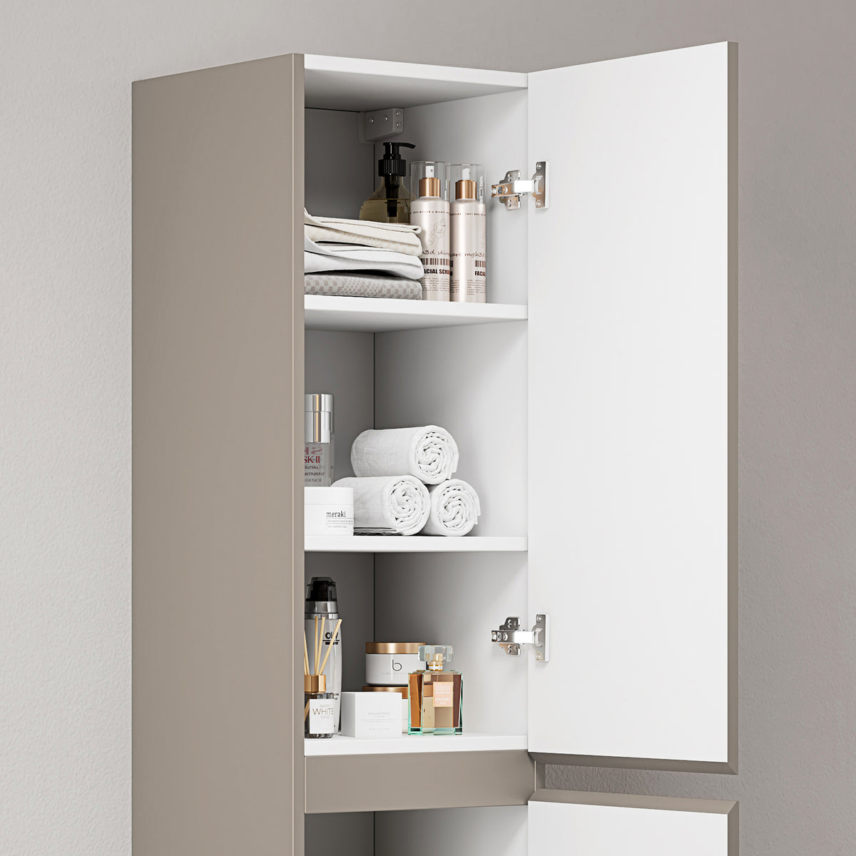Colonna Sospesa Cannettata H.160 cm Grigio Cenere - Fiji Paint Canneté