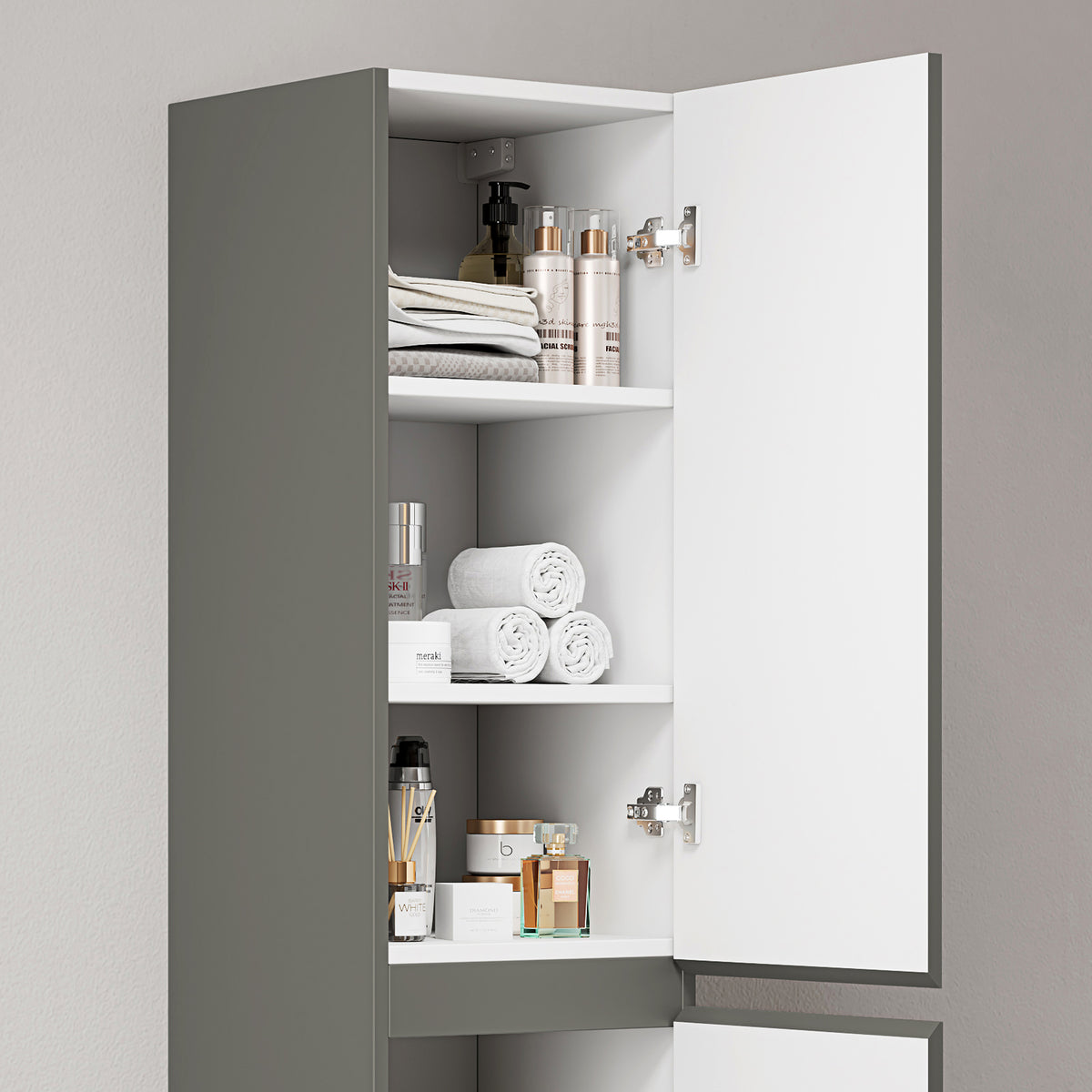 Colonna Sospesa Cannettata H.160 cm Grigio Londra - Fiji Paint Canneté