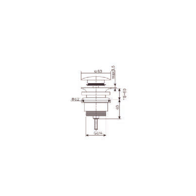 Piletta Click Clack 1″1/4 Per Lavabo e Bidet Nero Opaco - Imex