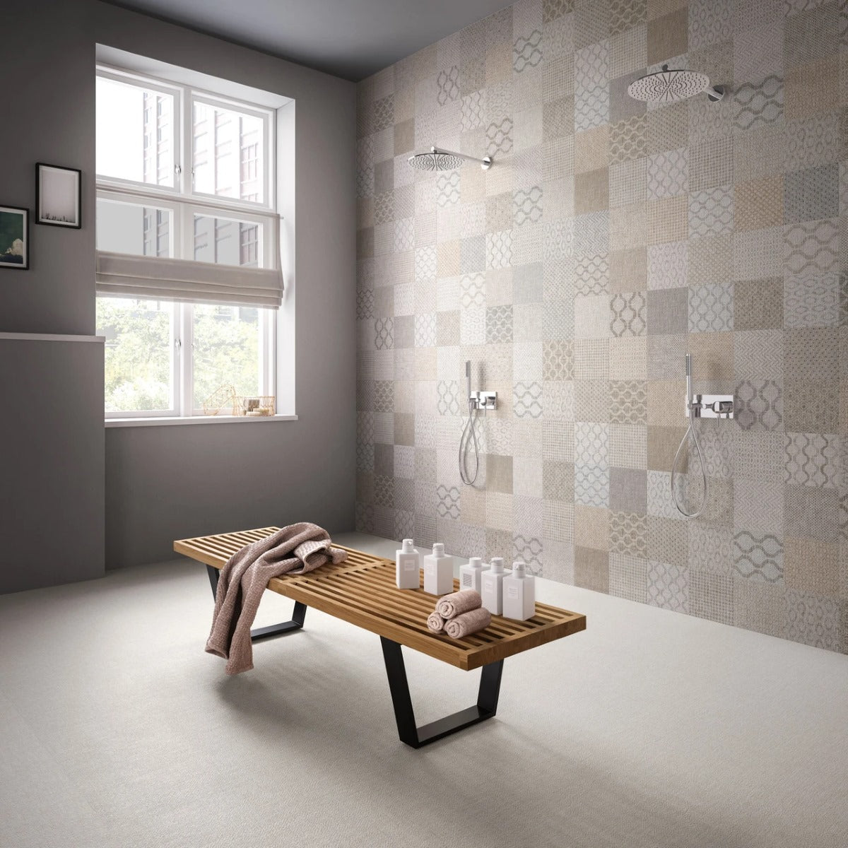 Gres Porcellanato Rettificato Naturale Effetto Tessuto 20X20 - Fineart White