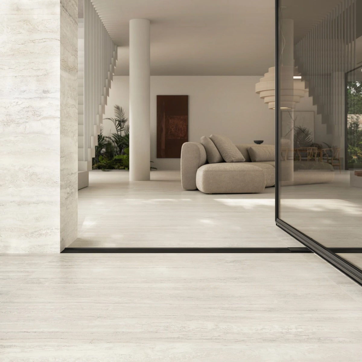 Gres Porcellanato Rettificato Rigato Effetto Marmo 60X120 - Invictus White