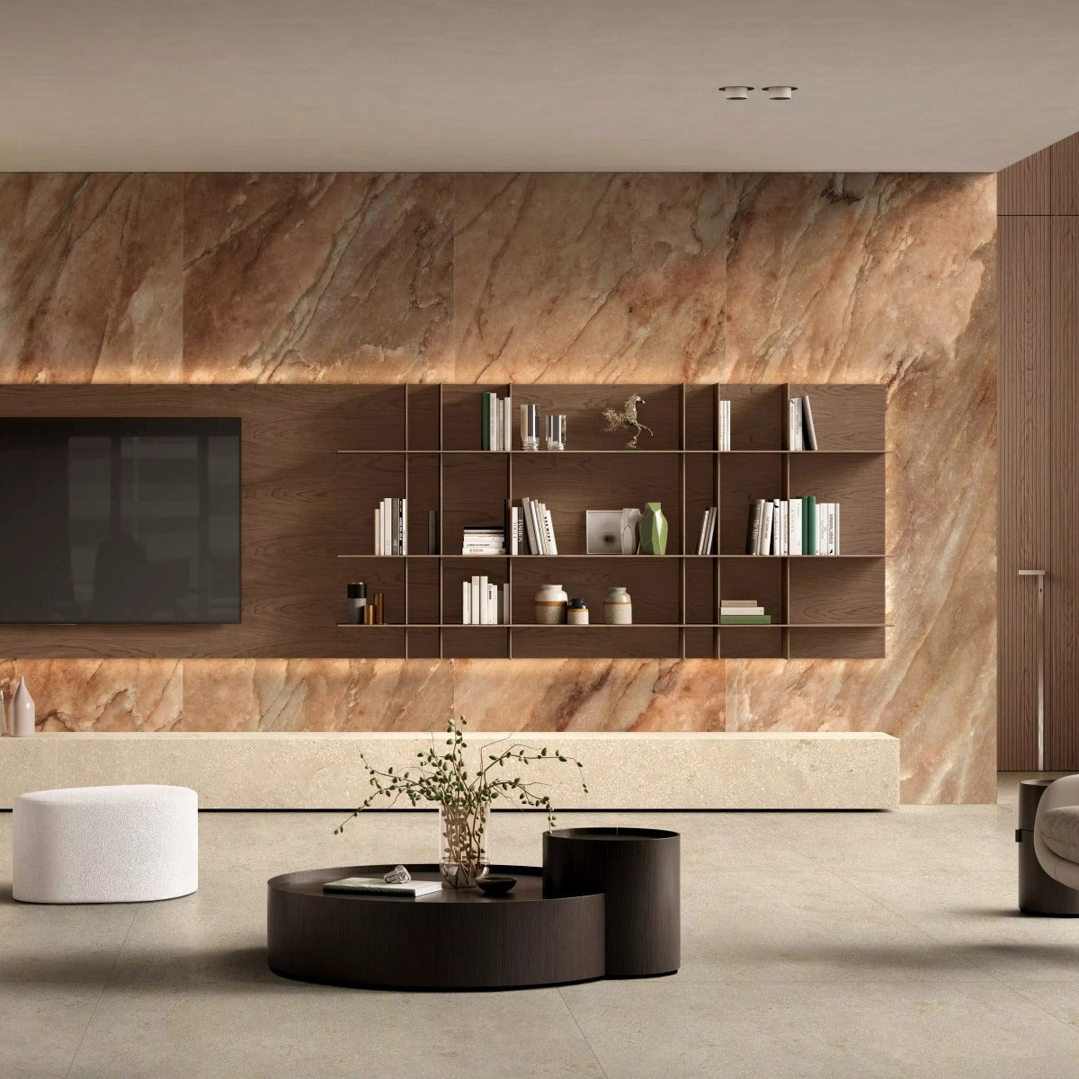 Gres Porcellanato Effetto Pietra Rettificato Silk 120x120 Authentic Luxe Montpellier - Luxury Design