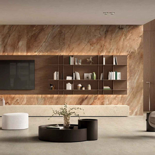 Gres Porcellanato Effetto Pietra Rettificato Silk 120x120 Authentic Luxe Montpellier - Luxury Design