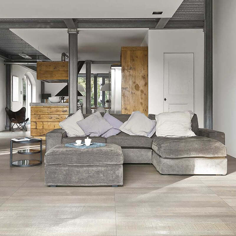 Natural Rectified Wood Effect Porcelain Stoneware 20x120 9mm DecÌ? wood White The classics - Florim