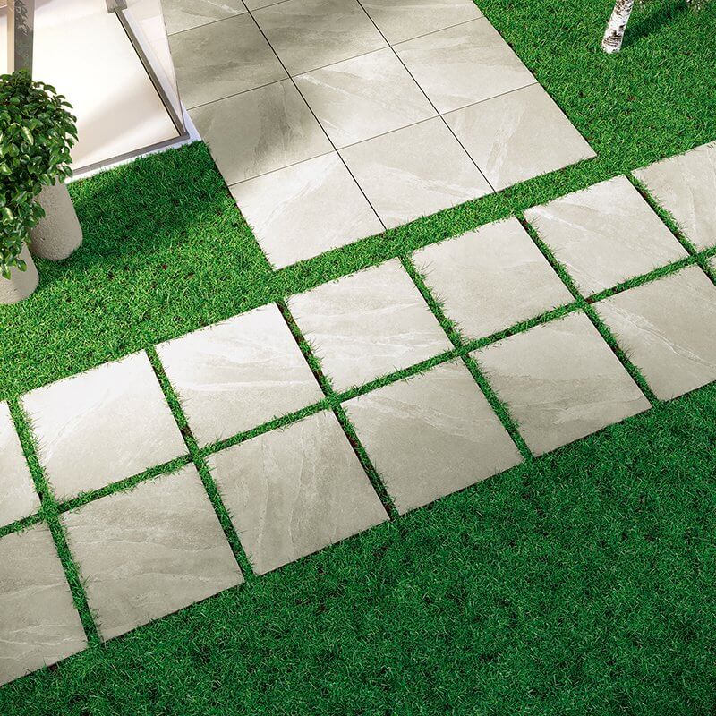 Natural Rectified Stone Effect Porcelain Stoneware 60x120 10mm Pietra Ligure Sabbia - Herberia
