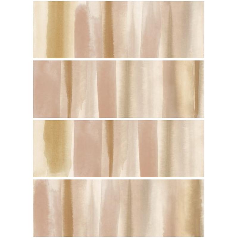 Natural Unrectified Cement Effect Ceramic Wall Tile 25x75 9.5mm Materia Wall Decor Nuance Warm - Herberia