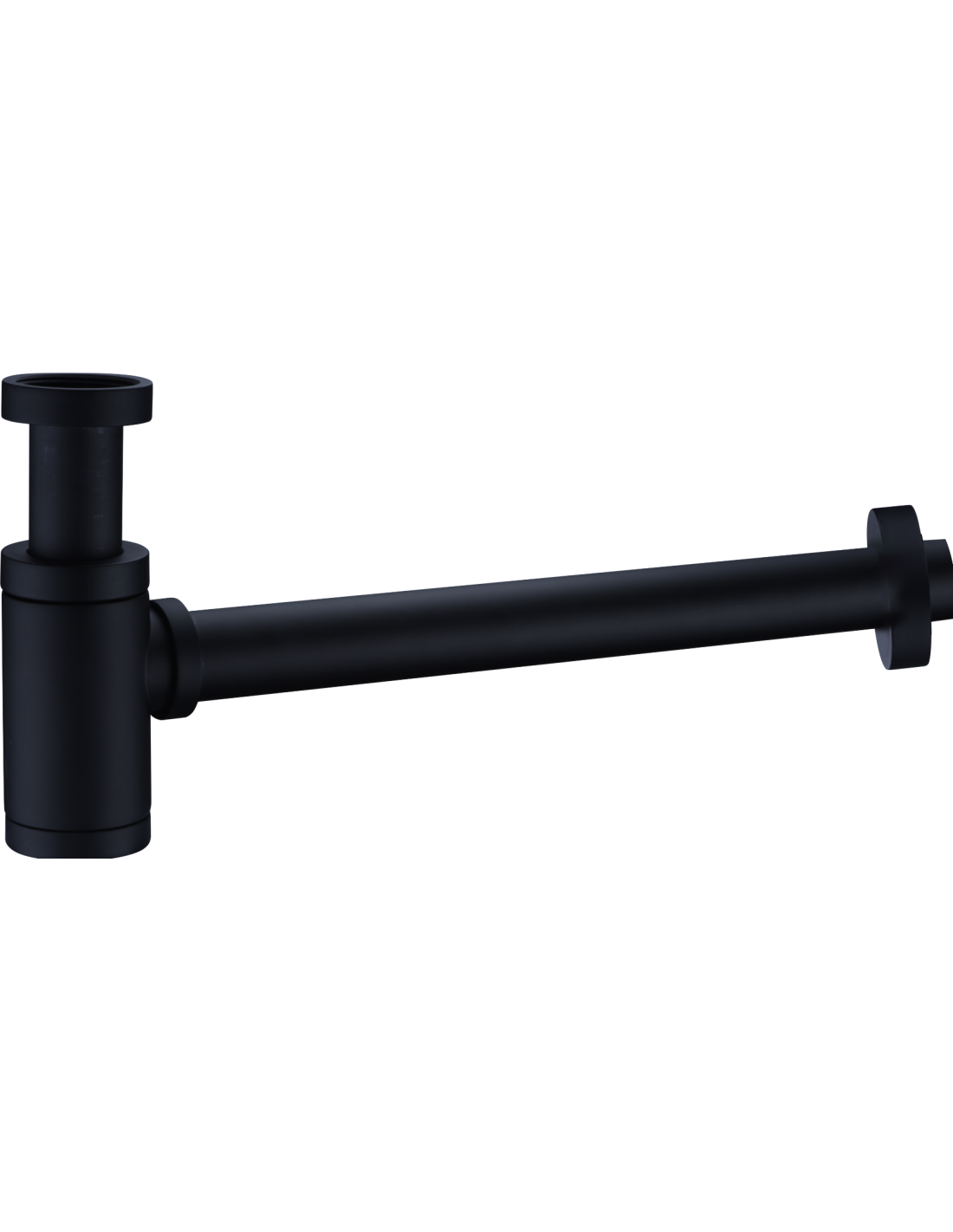 Sifone Lavabo Coppa Rotonda Nero Opaco - Imex