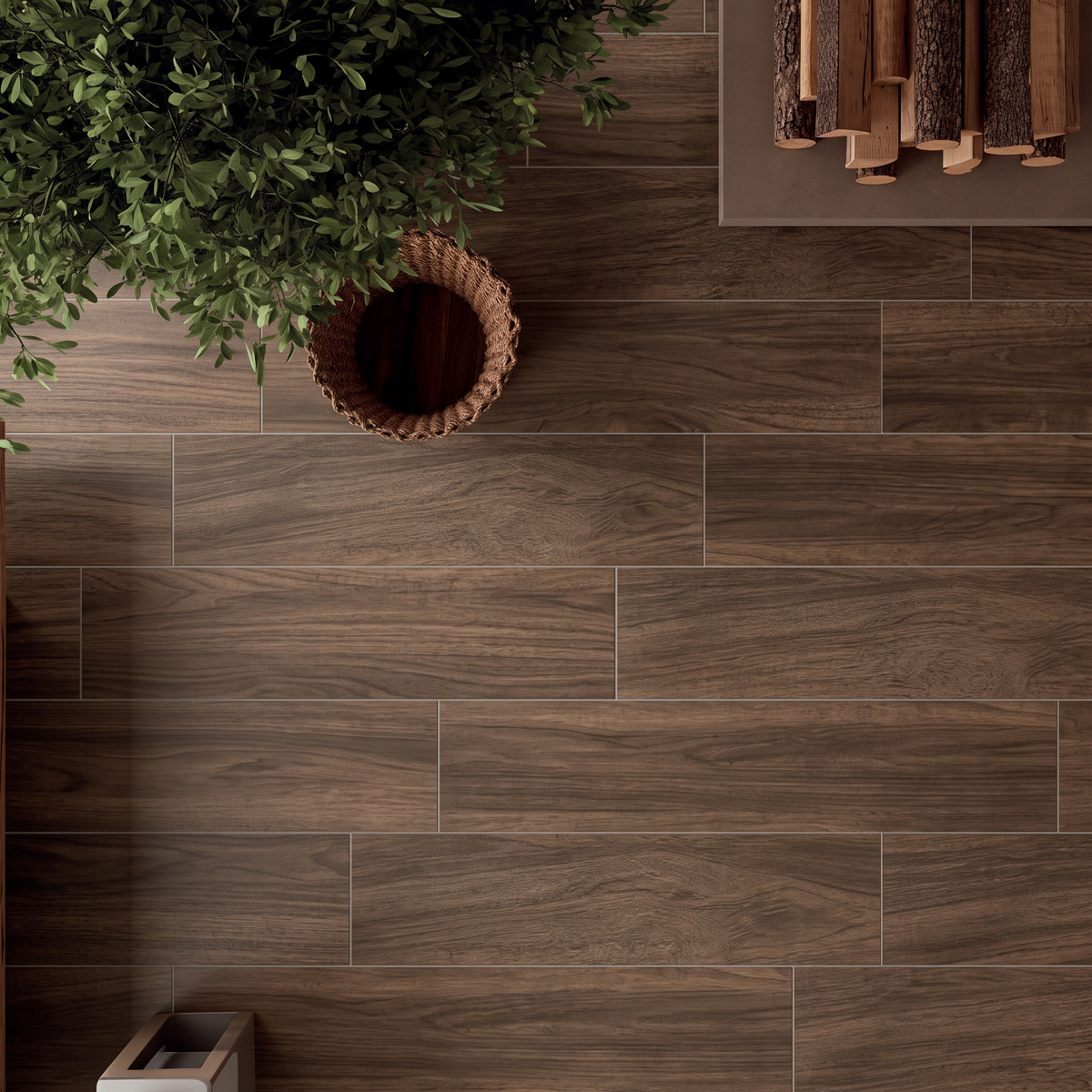 Gres Porcellanato Effetto Legno Lappato 13x78.9 Moka Elite - Gardenia Orchidea