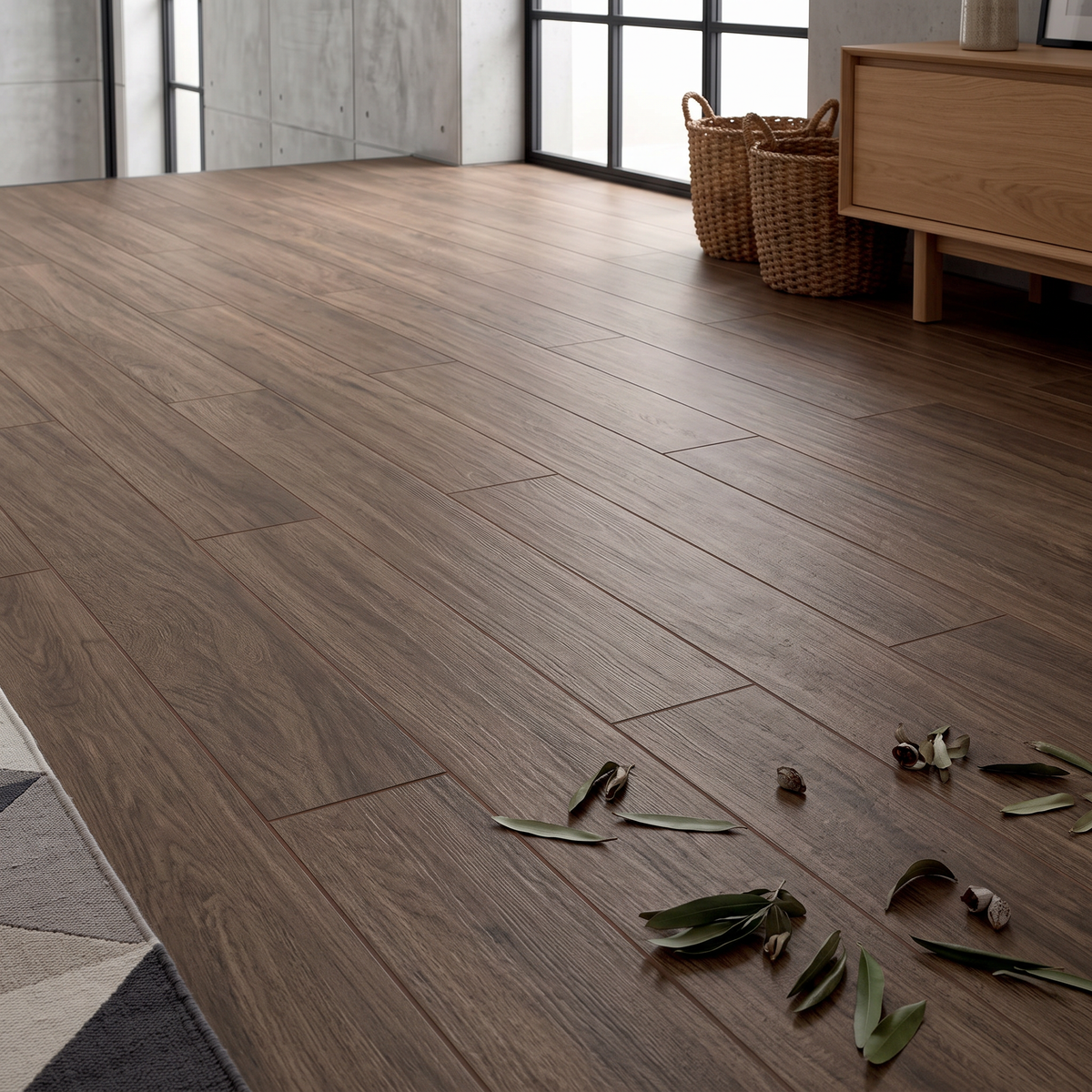 Gres Porcellanato Effetto Legno Lappato 13x78.9 Moka Elite - Gardenia Orchidea