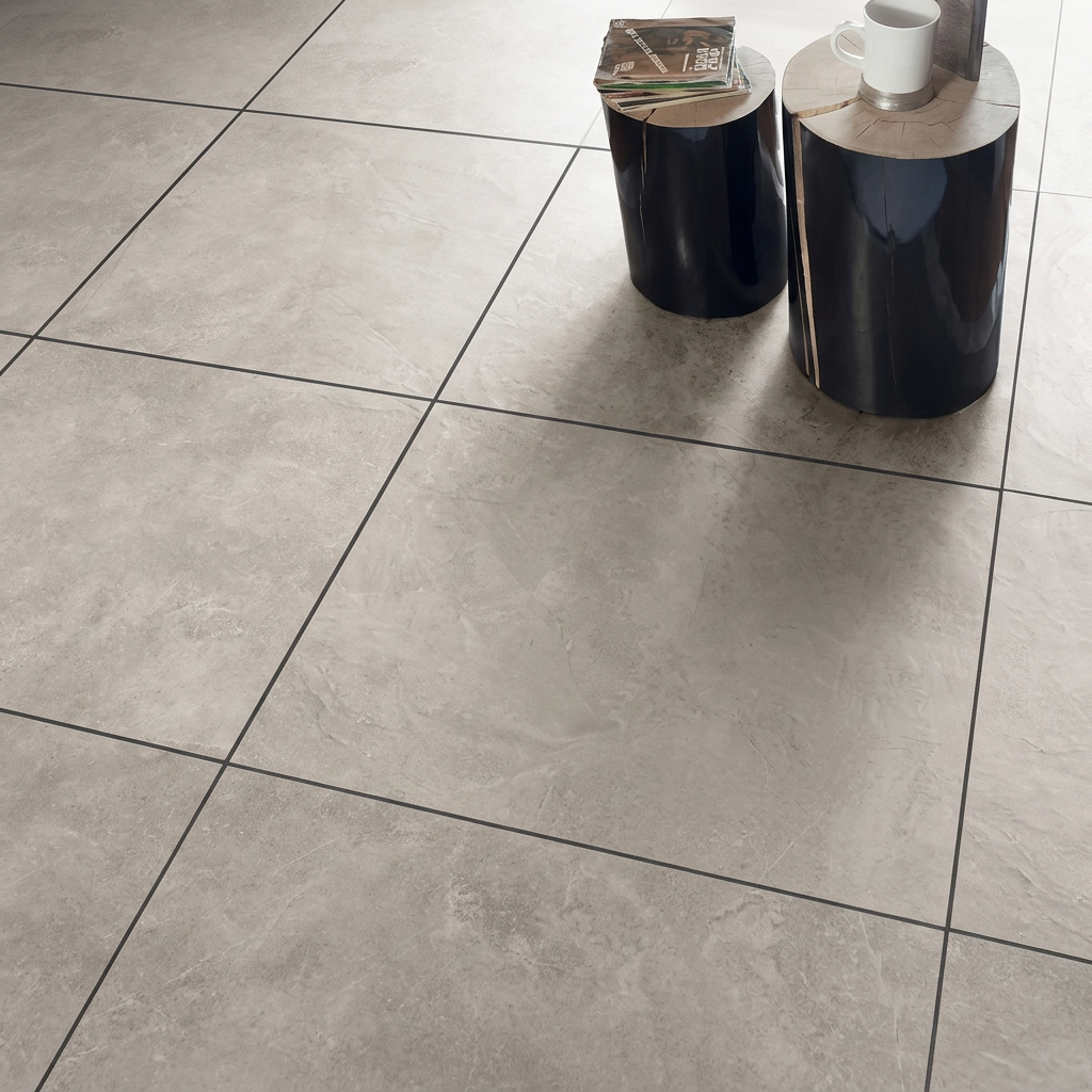 Gres Porcellanato Effetto Cemento Naturale 80x80 Grey Basaltina - Via Roma