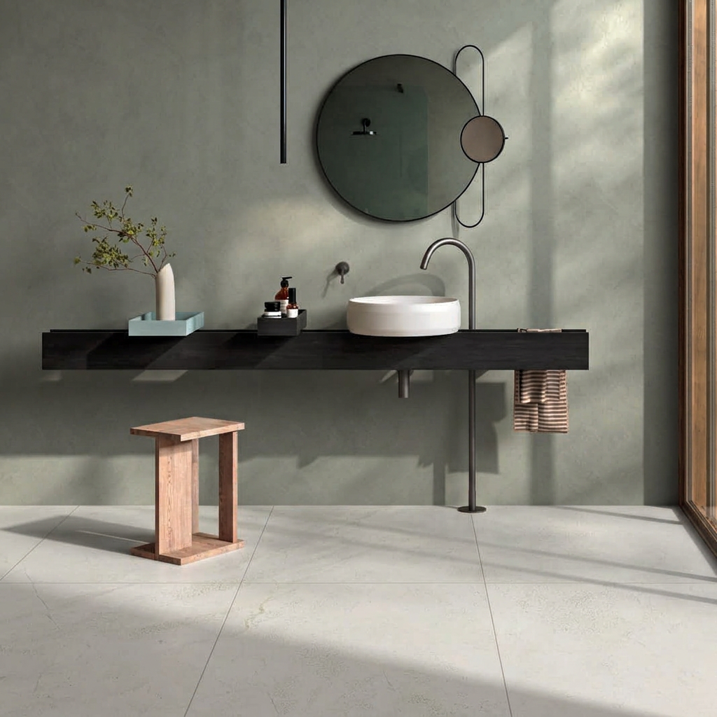 Gres Porcellanato Effetto Cemento Naturale 60x60 Grigio RTZenith - Pennaroya