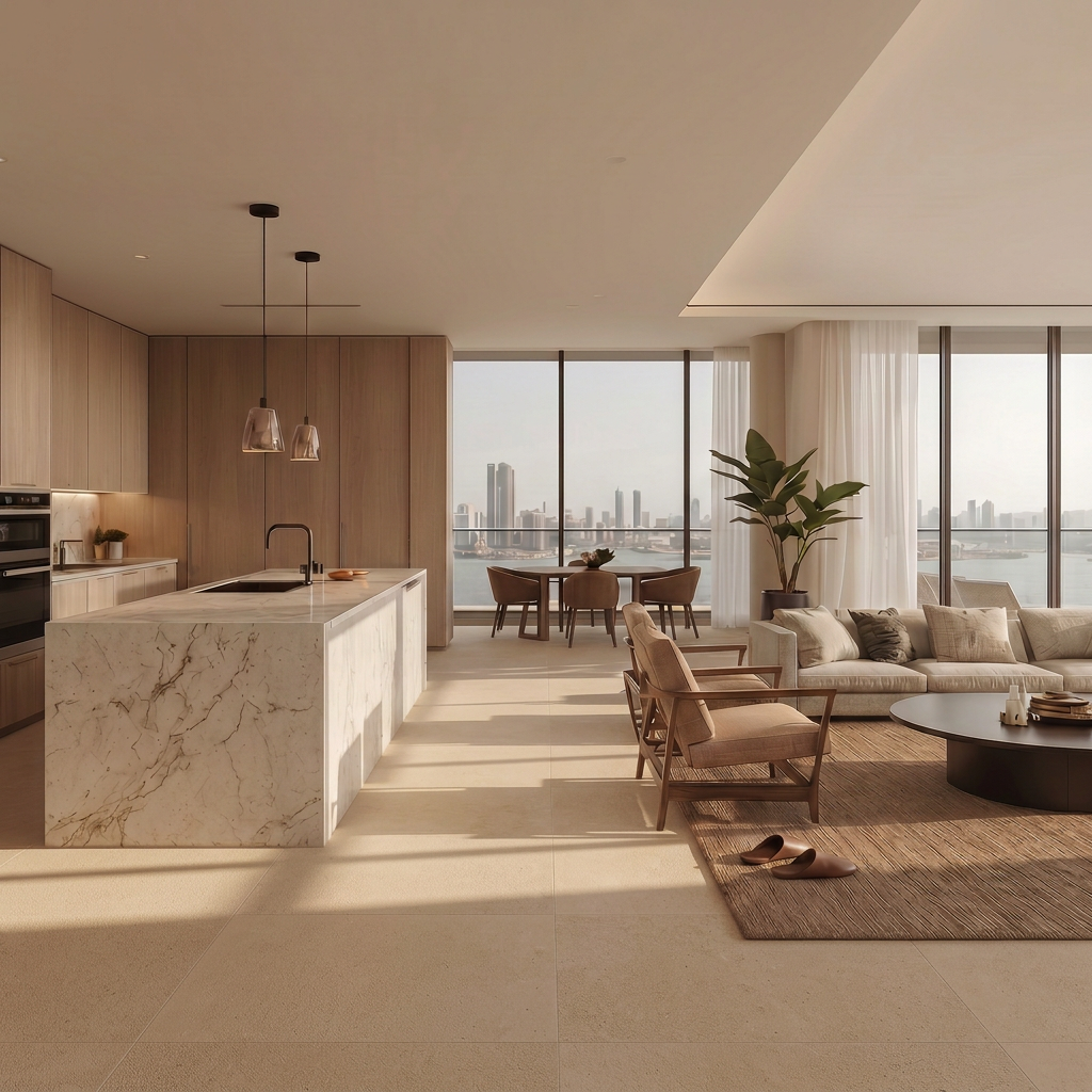 Gres Porcellanato Effetto Pietra Rettificato Naturale 120x120 Concrete Project Beige - Imola