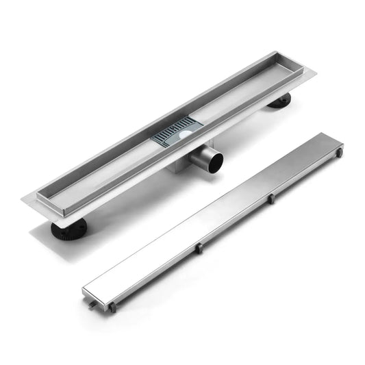 Canalina di Scarico Ispezionabile 80 cm Inox Spazzolato - Lacus